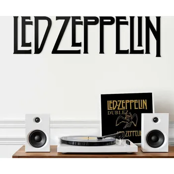 Obraz Dřevěný obraz - Logo Led Zeppelin, Černá | DUBLEZ