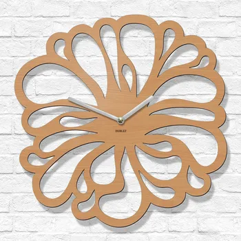 Hodiny Nástěnné obrazové hodiny - Flower, Buk | DUBLEZ