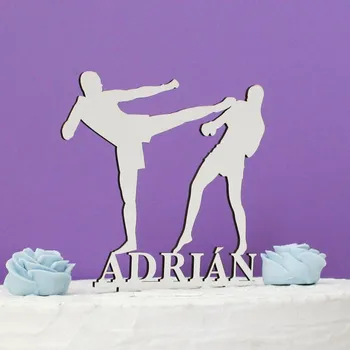 Obraz Dřevěné figurky na dort - Bojové umění | DUBLEZ