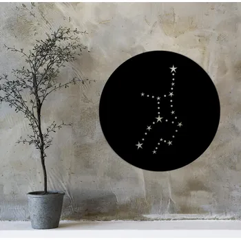 Obraz Zvěrokruhové znamení na stěnu - Souhvězdí Panna, Černá | DUBLEZ