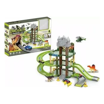 autíčko Vícepodlažní parkoviště s dinosaury (57 dílů)