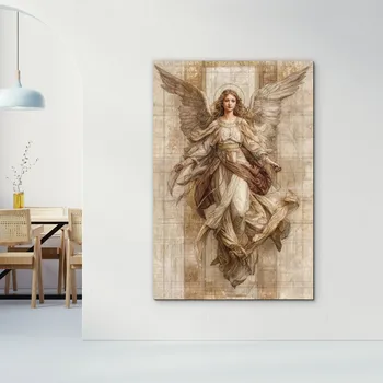 Obraz Dřevěný obraz na zeď - Anděl světla | DUBLEZ