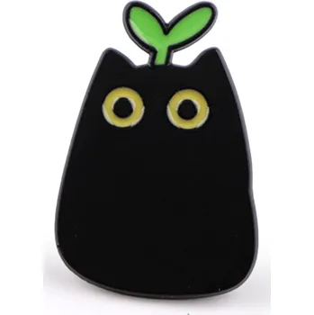 Náramek Brož / odznak kočka, malé, 7 černá