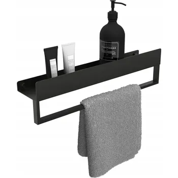 Koupelnový nábytek KOUPELNOVÁ POLIČKA NA VANU SF01 45CM ČERNÁ MATNÁ