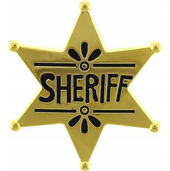 Vrták Hvězda šerifa kovboje, kovbojský odznak šerifa