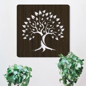 Obraz Dřevěný strom života na zeď - Safír, Wenge | DUBLEZ