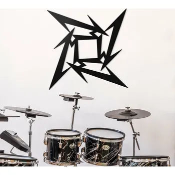 Obraz Dřevěný symbol - Metallica Ninja Star | DUBLEZ