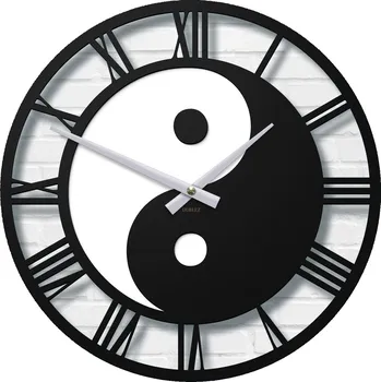 Hodiny Nástěnné hodiny s motivem Jin jang | DUBLEZ