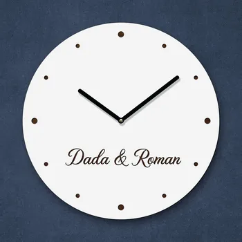 Hodiny Personalizované dřevěné hodiny se jmény | DUBLEZ