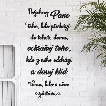 Samolepící dekorace Křesťanský citát o Bohu na stěnu | DUBLEZ