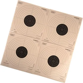 Terč na sportovní střelbu Terč papírový Umarex 17x17 1000 ks - bílý