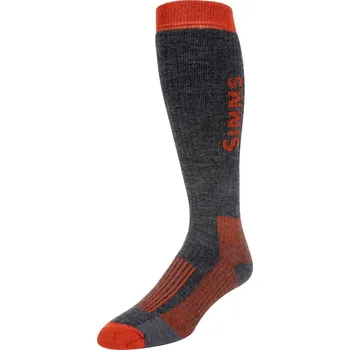 Rybářské oblečení Simms Ponožky Merino Midweight OTC Sock Carbon Velikost: XL