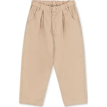 Chlapecké kalhoty Dětské bavlněné kalhoty Konges Sløjd FRANKIE PANTS GOTS KS104301.PreSpring béžová 80X, vel. 92