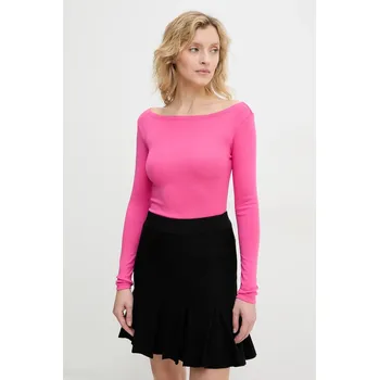 Pánské tričko Tričko s dlouhým rukávem Answear.LAB sng.58.tos růžová 43X, vel. S