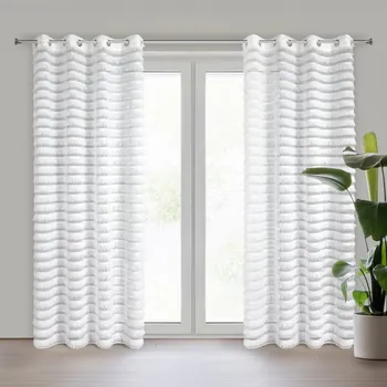 Záclona ZÁCLONA NA KROUŽCÍCH DANA1 140X250 CM BÍLÁ