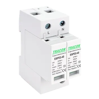 Přepěťová ochrana Tracon ESPD2-40-2P Svodič přepětí AC, typ T2odnímatelný modul (Tracon ESPD2-40-2P)