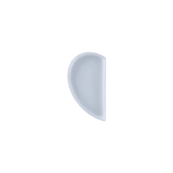 Talíř Cliché talíř mělký ve tvaru srdce levá část, 10 × 18 cm, bílý