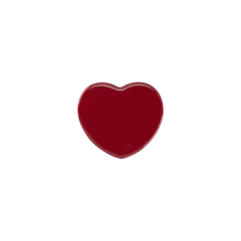 Cliché tác ve tvaru srdce, 10 × 9 cm, červený
