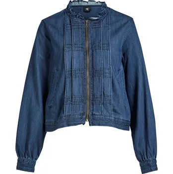 Dámský kabát Bunda Nu Denmark 8502-35 modrá džínová Velikost: 34