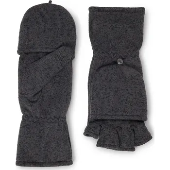 Rukavice 708655 - Tchibo - Odklápěcí palčáky z pleteného fleecu - pro ženy - vel. 7,5 - barva: černá