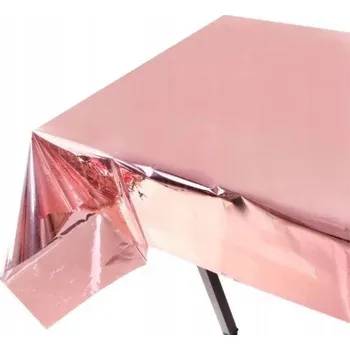 ubrus UBRUS FÓLIOVÝ ROSE GOLD RŮŽOVÉ ZLATO 137 x 274 cm DEKORACE OZDOBA PARTY