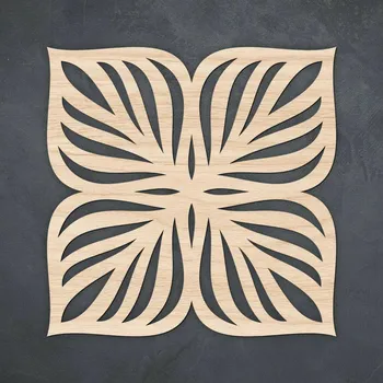 Podtácek Dřevěná podložka pod pohár - Čtyřlístek | DUBLEZ