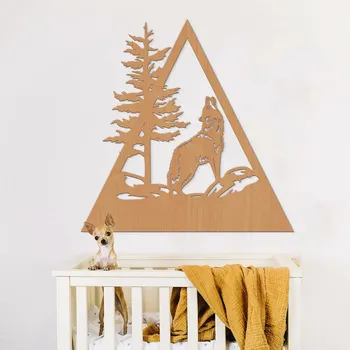 Obraz Vyřezávaný 3D obraz - Divoký vlk, Buk | DUBLEZ