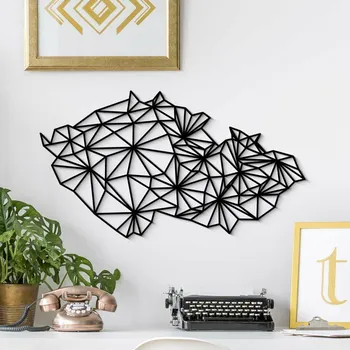 Polygonální mapa Česka na stěnu | DUBLEZ