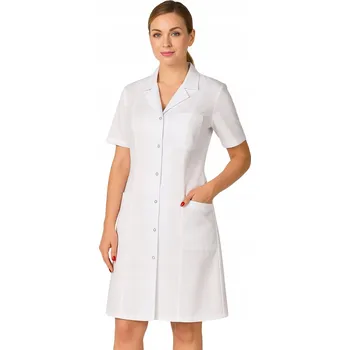Kuchyňská zástěra Zástěra lékařský plášť KRÁTKÝ RUKÁV bílý S