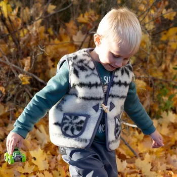 Dámská vesta Dětská vlněná vesta Rudolf modrá XS