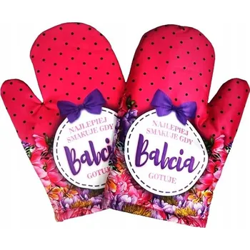 Chňapka Kuchyňská chňapka "Chutná, když vaří babička" - puntíky