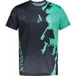 Pánské funkční triko premium ALTISPORT VOJ/ALM112TR01 ČERNÁ-TYRKYSOVÁ 4XL