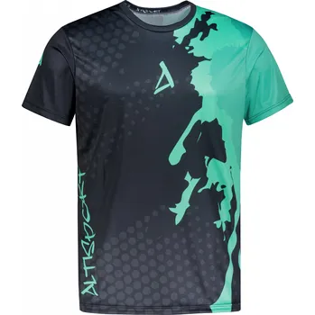 Pánské oblečení Pánské funkční triko premium ALTISPORT VOJ/ALM112TR01 ČERNÁ-TYRKYSOVÁ 4XL