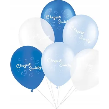 Balónek Balónky VELKÉ Sada na křtiny modré 6 Ks