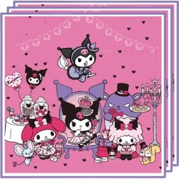 Papírový ubrousek UBROUSKY KUROMI SANRIO MY MELODY CINNAMOROLL NAROZENINY 20 KS DEKORACE
