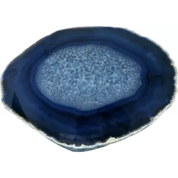 Sběratelství Achátový plátek exkluziv modrý, úžasný kus 801 g (14x15x2 cm)