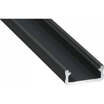 LED osvětlení ALU LED profil TYP D nízký 6mm ČERNÝ 2M