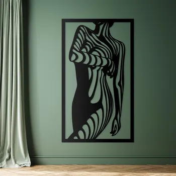 Obraz Dřevěný obraz na zeď - Žena, Černá | DUBLEZ