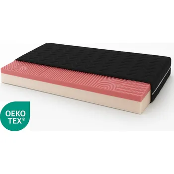 Matrace Matrace MASÁŽNÍ 90x200 Černá Mikrovlákno T25 H3 Profilovaná HR pěna