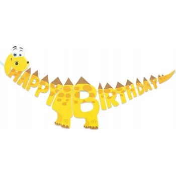 Narozeninová girlanda VŠECHNO NEJLEPŠÍ k narozeninám DINOSAURUS