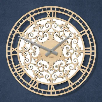 Hodiny Dřevěné nástěnné hodiny - Ornamenty, Javor | DUBLEZ