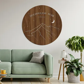 Obraz Vyřezávaný obraz hor - Moldoveanu Peak, Romania | DUBLEZ