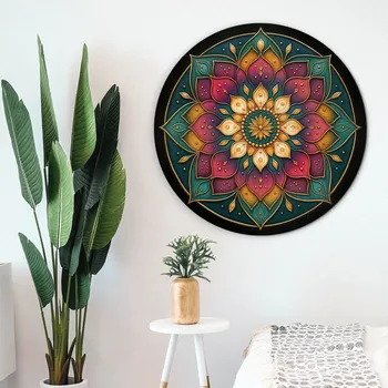 Obraz Dřevěná mandala na zeď - Vnitřní cesta | DUBLEZ