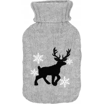 Moto bunda Gumová termoláhev v pleteném obalu se sobem