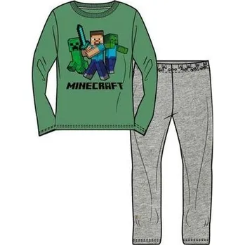 Chlapecké pyžamo Forkids PYŽAMO MINECRAFT zeleno - šedá 6