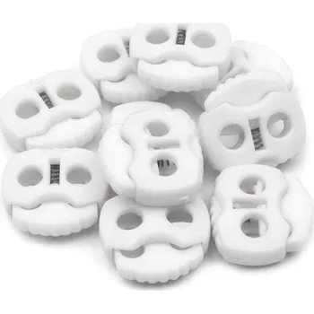 Brzdičky s dvěmi dírkami 20x20 mm, barva 5 bílá