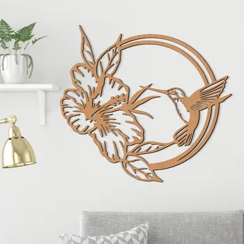 Obraz Dekorace na stěnu - Kolibřík a květina | DUBLEZ