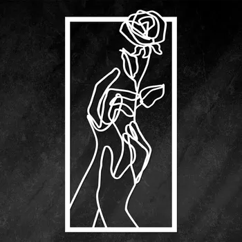 Obraz Minimalistický dřevěný obraz - Růže | DUBLEZ