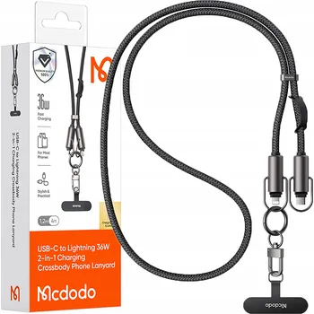 Pouzdro na mobilní telefon Šňůrka na telefon nylonová černá