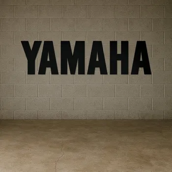 Obraz Dřevěný nápis na stěnu - YAMAHA, Černá | DUBLEZ